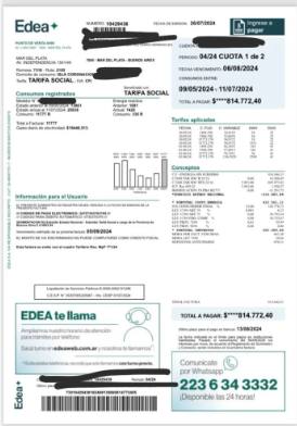 Ejemplo de factura de luz — Edea+